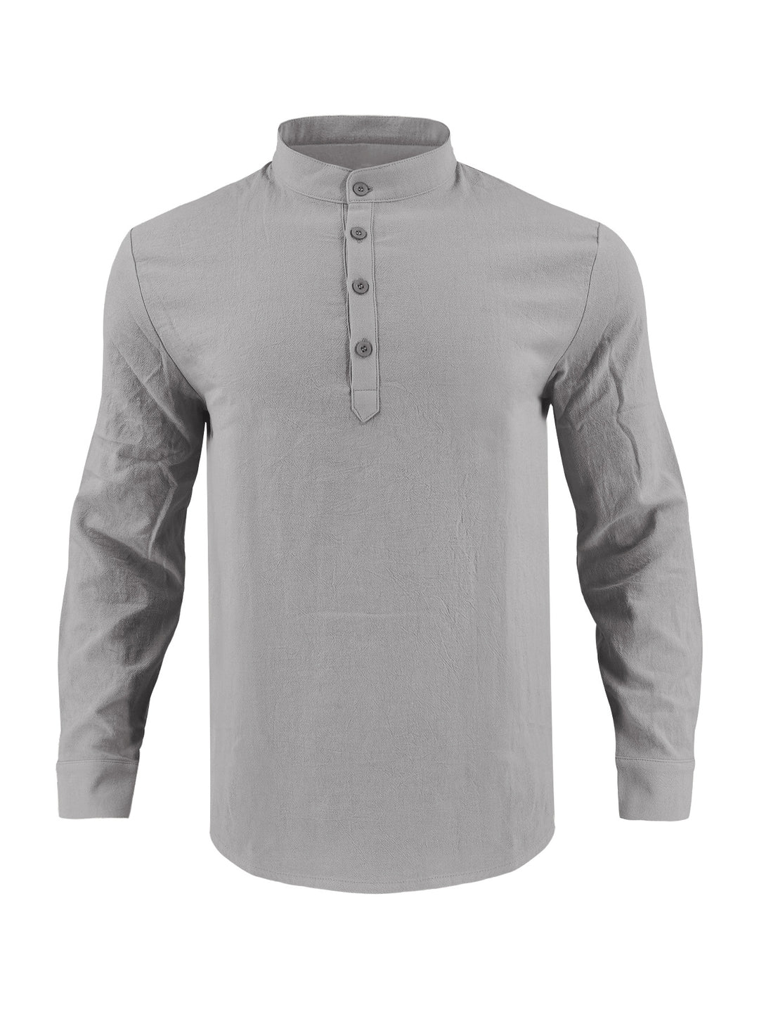 Elegant long-sleeved shirt for men with fashionable high collar and textured surface Lune London