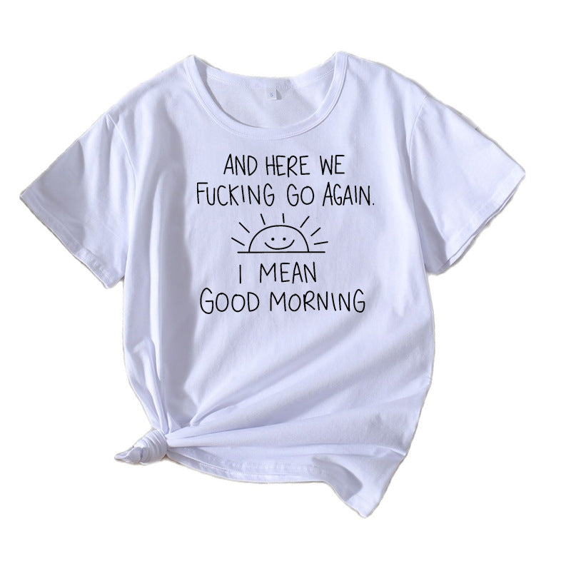 Graphic quote t-shirt women relaxed fit Lune London