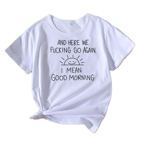 Graphic quote t-shirt women relaxed fit Lune London