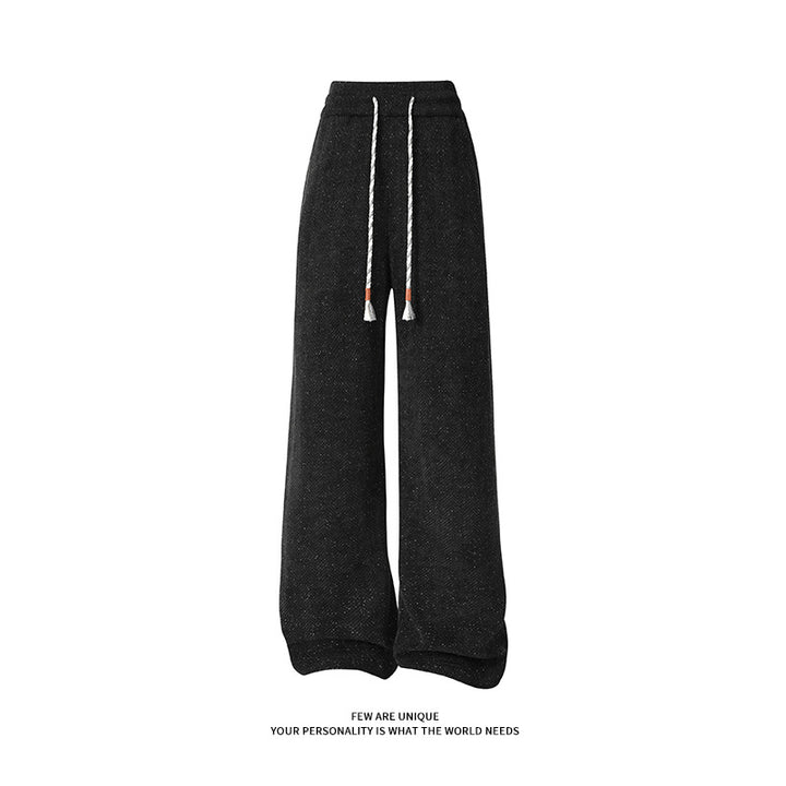 Wide harem pants for women with elastic waistband and trendy zigzag pattern Lune London