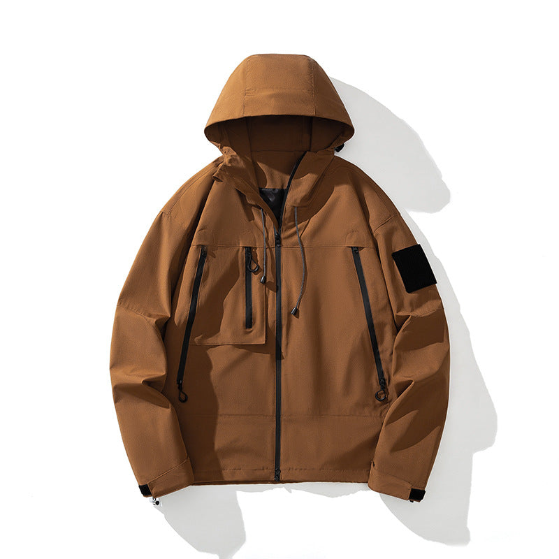 Technical multifunctional jacket for men with practical pockets Lune London