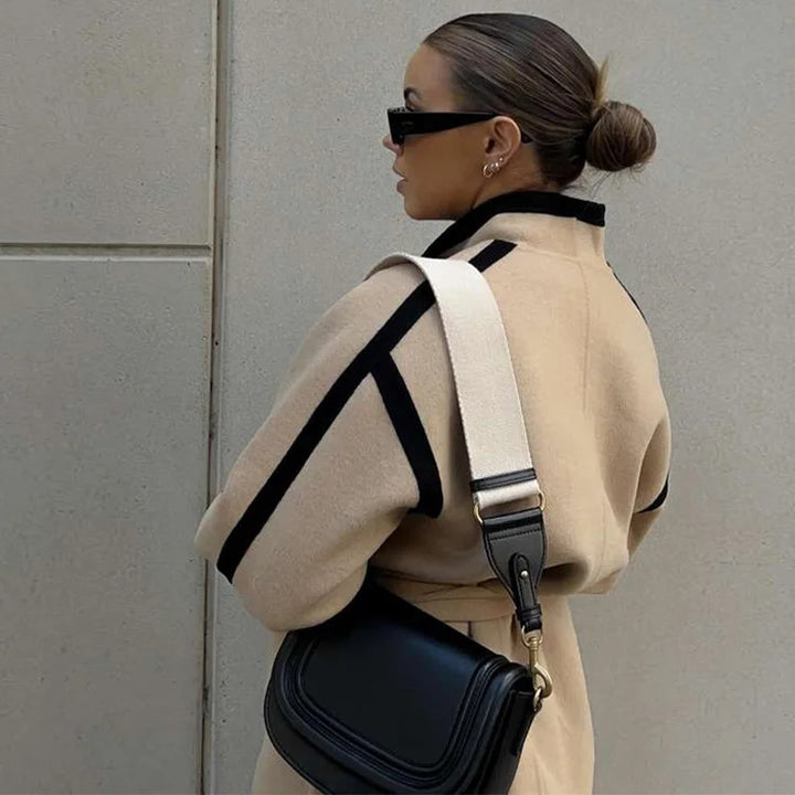 Trendy wrap jacket for women with graphic design Lune London