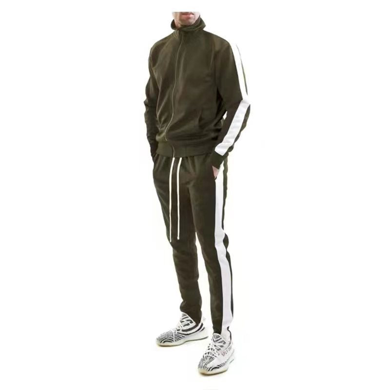Men's sports set with full zip and contrasting stripes Lune London
