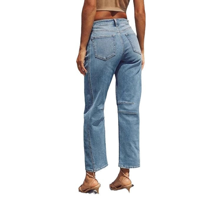 Women's High-Waisted Mom Jeans with Unique Cut Lune London