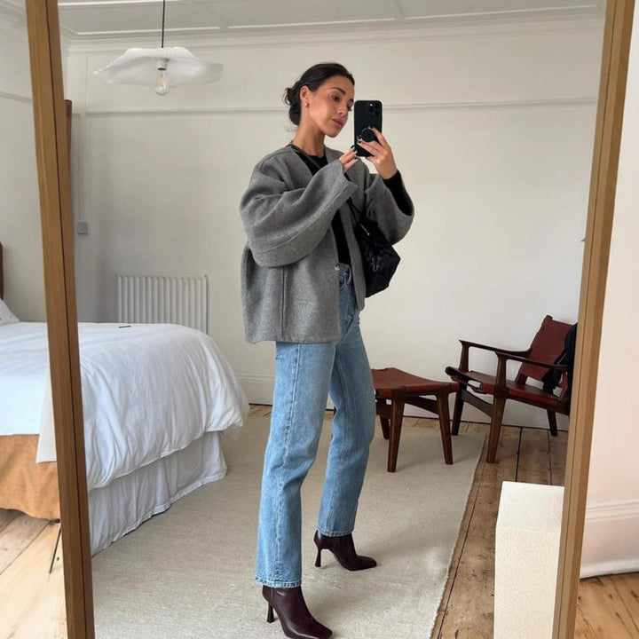 Lune London boxy cut wool jacket for women
