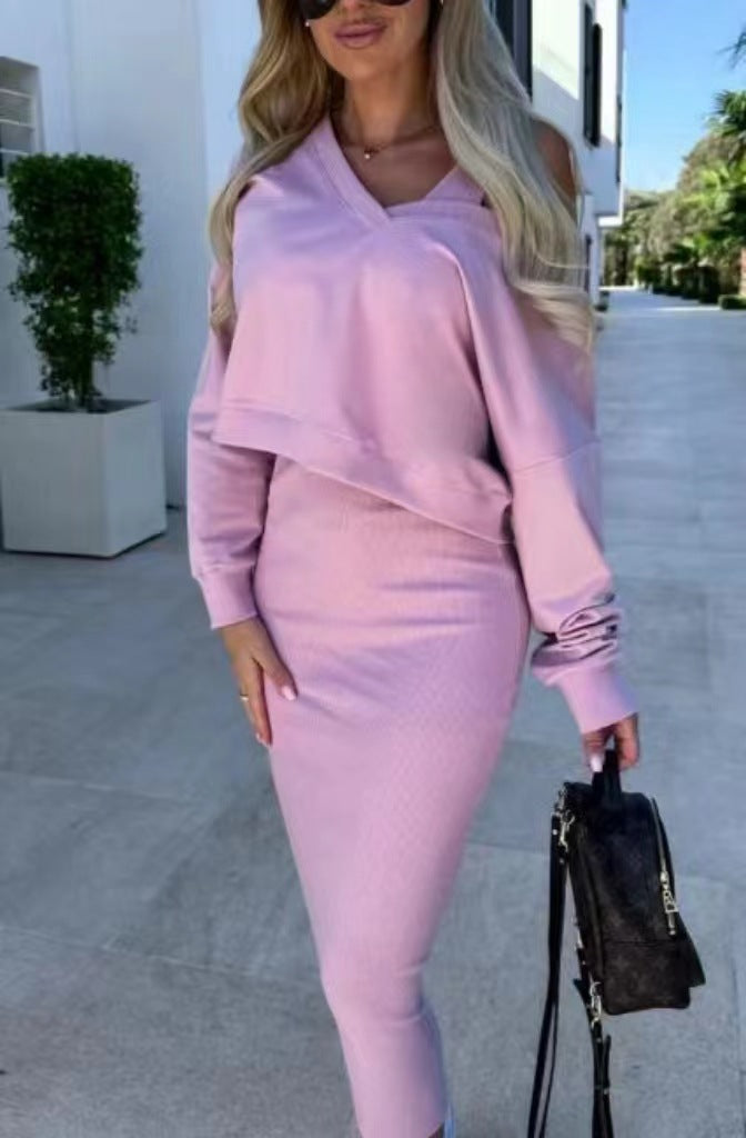 Women's Elegant Set Of Sweater and Pencil Skirt Lune London