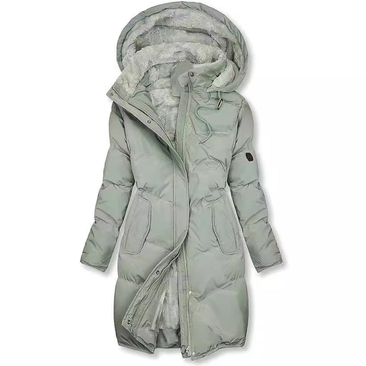 Ladies winter padded parkas with removable hood and soft lining Lune London