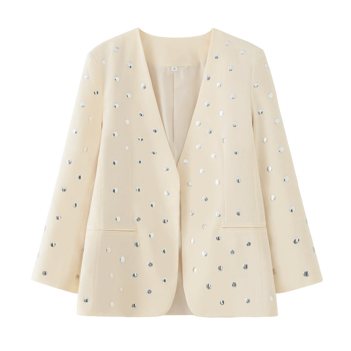 Elegant blazer jacket for women with sparkling sequins Lune London