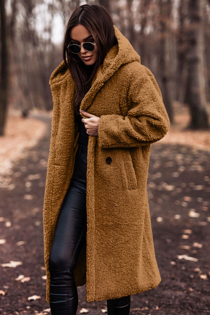 Ladies Oversized Fleece Jacket with Hoodie Moon London