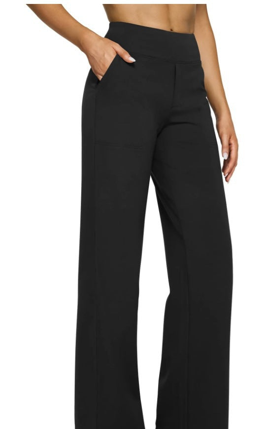 Women Wide-Leg Lounge Pants with Elastic Waist Lune London