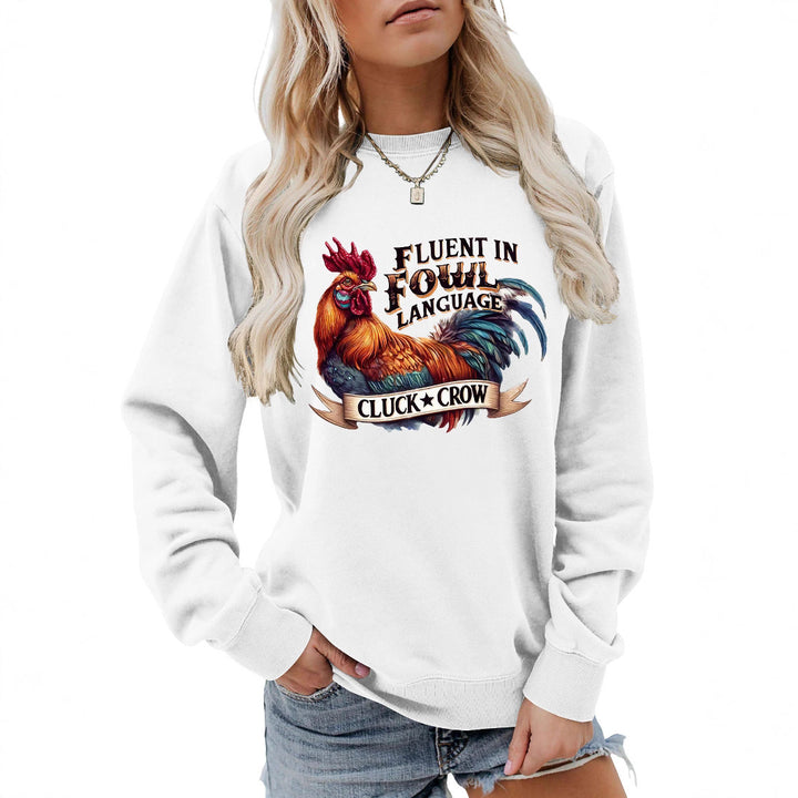Sweat-shirt pour femmes avec motif de poulet humoristique et coupe confortable Chic & Stil