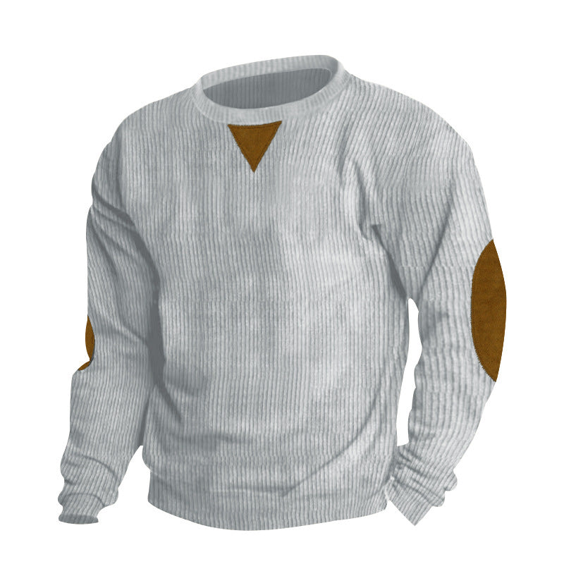 Comfortable knitted sweater for men with stylish patches on the elbows Lune London