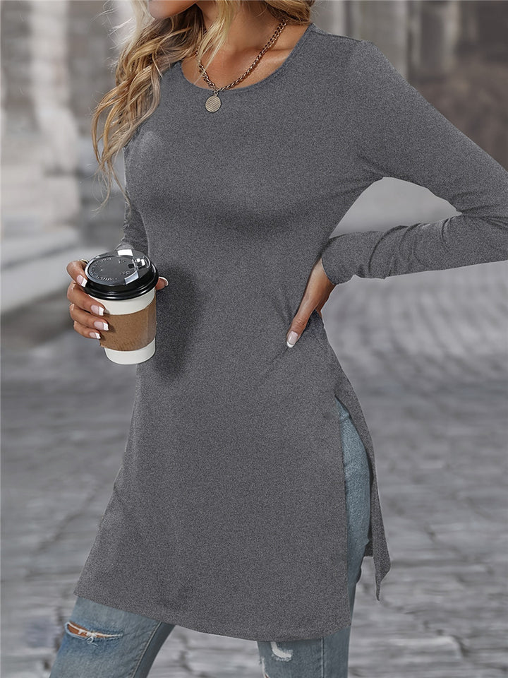 Long sleeve tunic for women with side slits and modern cut Lune London