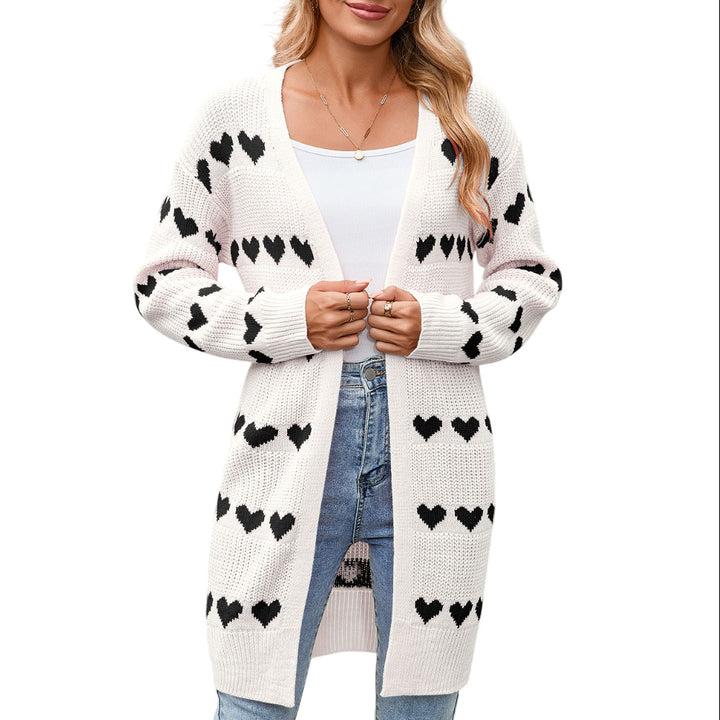 Cardigan pour femmes avec motif en forme de cœur Chic & Stil