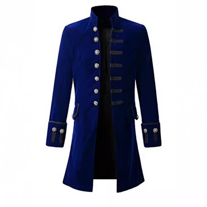 Elegant velvet coat for women with decorative buttons Lune London