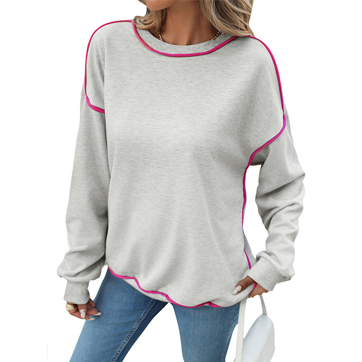 Casual sweatshirt for women with contrasting seams Lune London