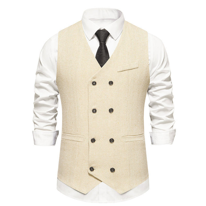 Elegant vest for men in herringbone pattern Lune London