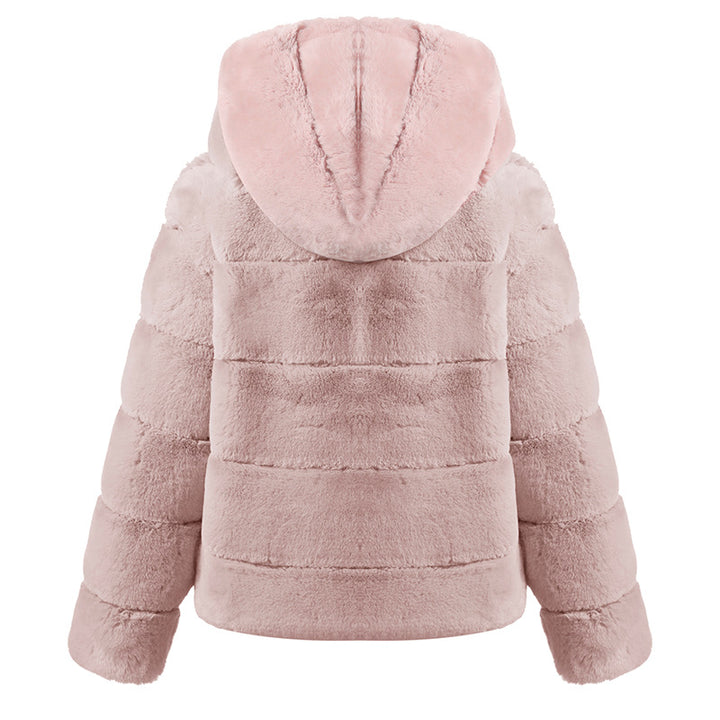 Ladies soft fleece jacket with hood Lune London