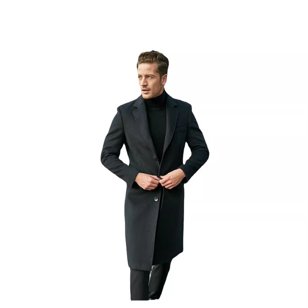 Elegant coat for men with textured fabric and modern accents Lune London