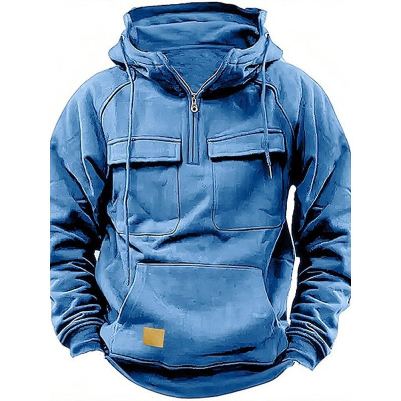 Practical and warm hooded jacket for men with pockets Lune London