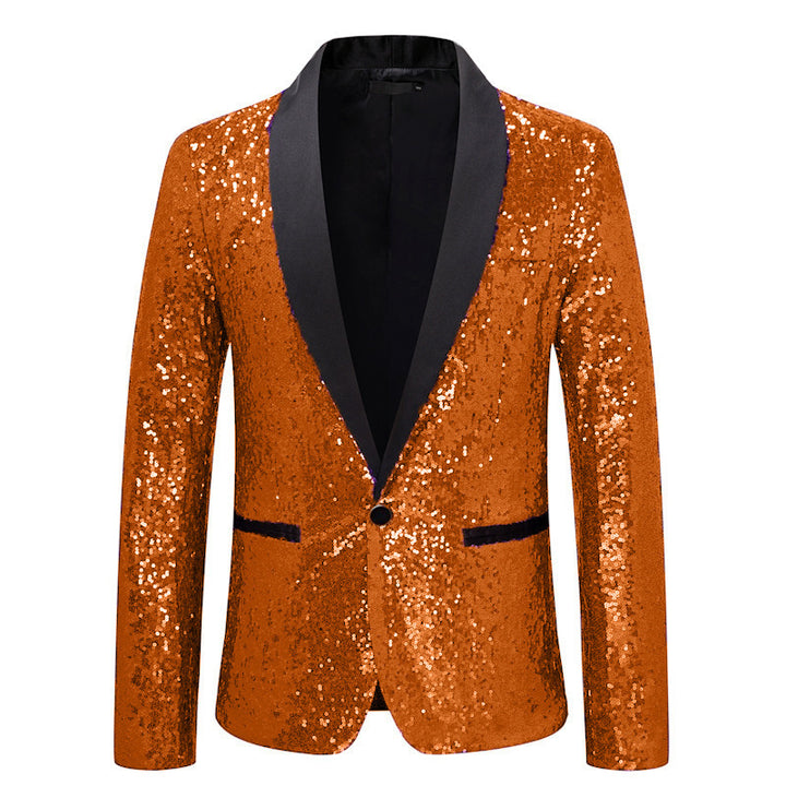 Ladies Bl sparkling blazer with black lapels Lune London