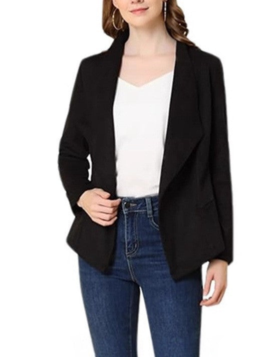 Faux leather blazer for women with a relaxed fit and trendy lapels Lune London