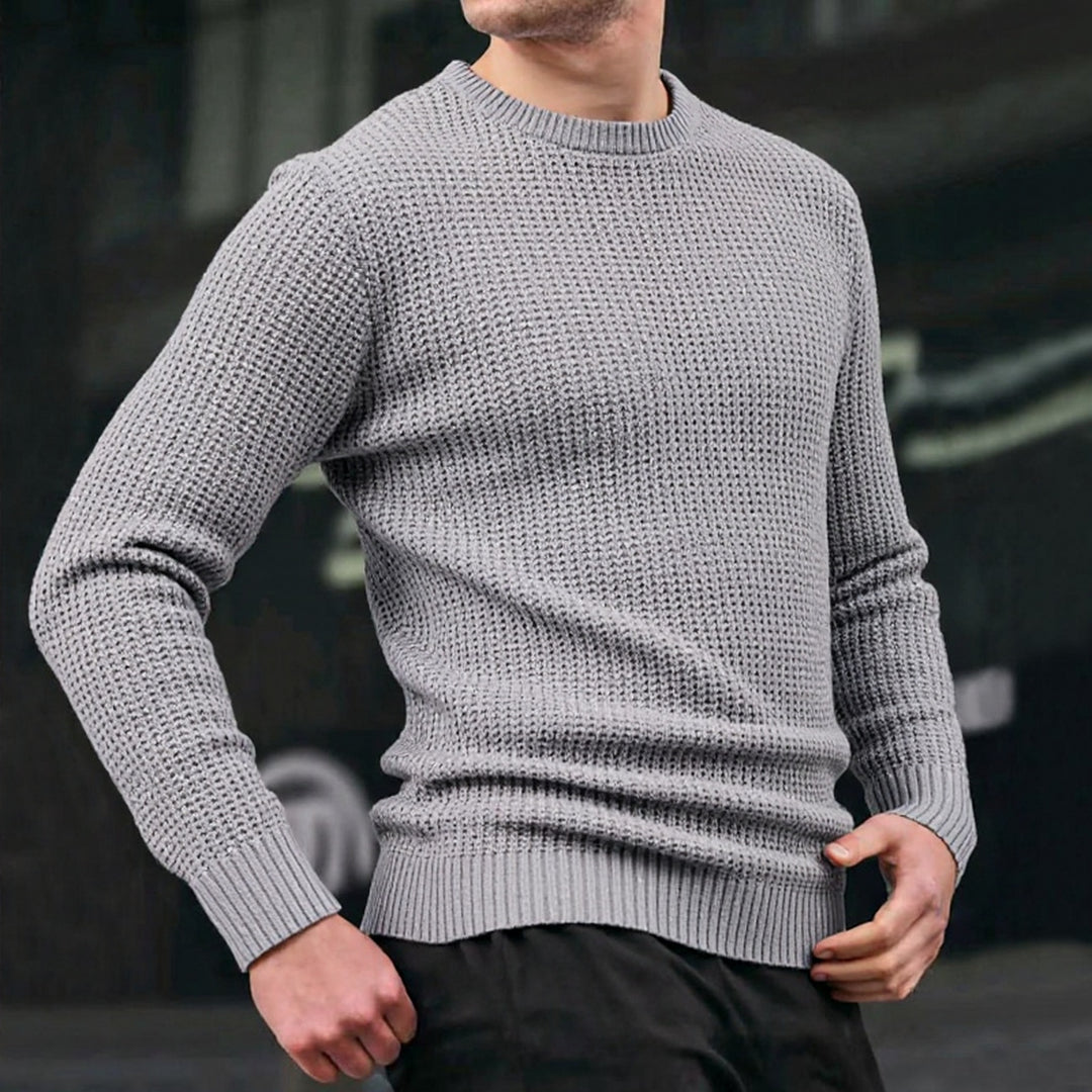 Casual knit sweater for men with embossed pattern Lune London
