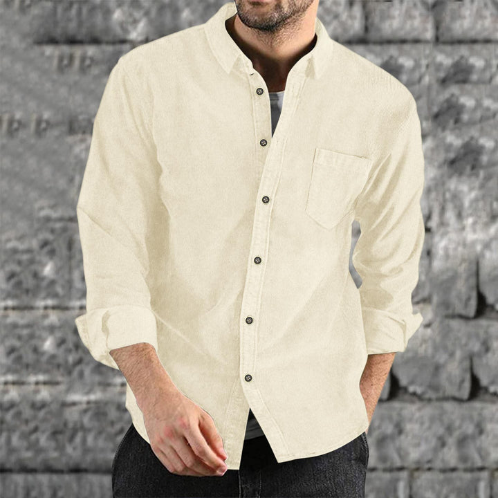 Men's Elegant Cord Shirt with Practical Chest Pocket Lune London