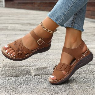Ladies Adjustable Strap Sandals Lune London