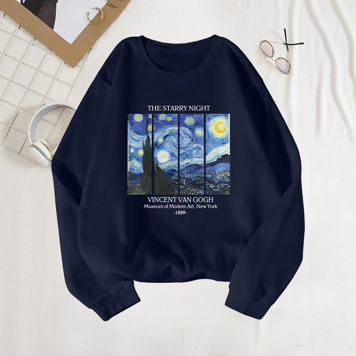 Sweat-shirt pour femmes avec motif artistique classique de Van Gogh Chic & Stil