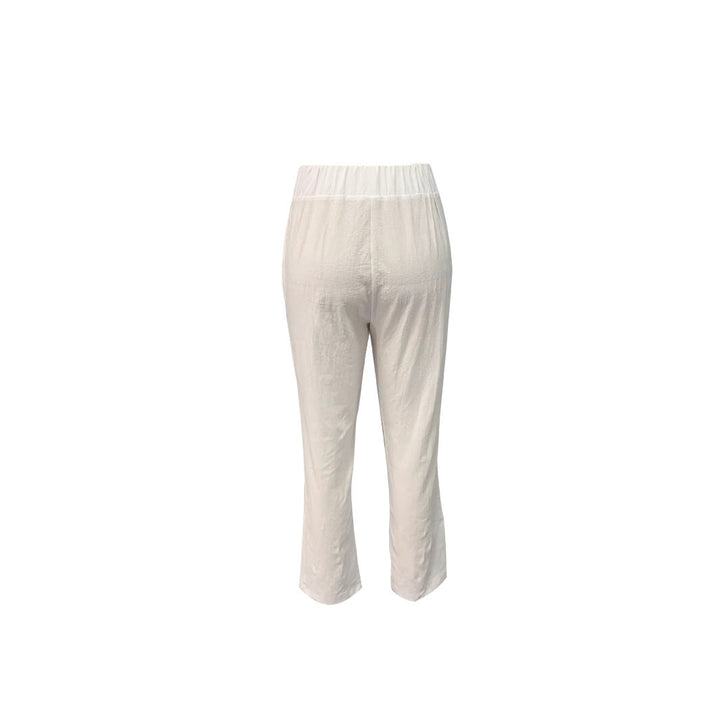 Women’S Lightweight and Airy Linen Pants with Elastic Waistband and Side Pockets Lune London