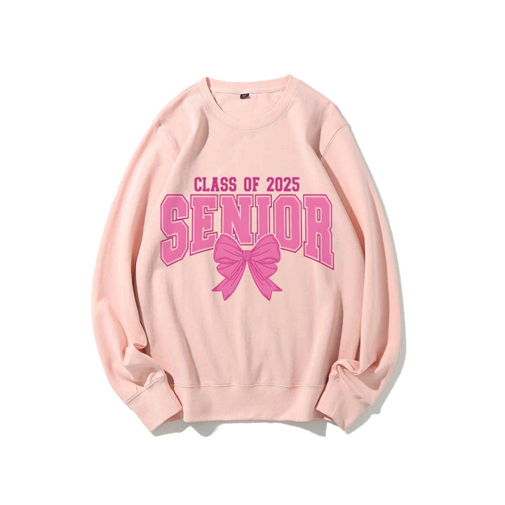 Sweatshirt pour femmes avec l'année de graduation et design de nœud décoratif Chic & Stil