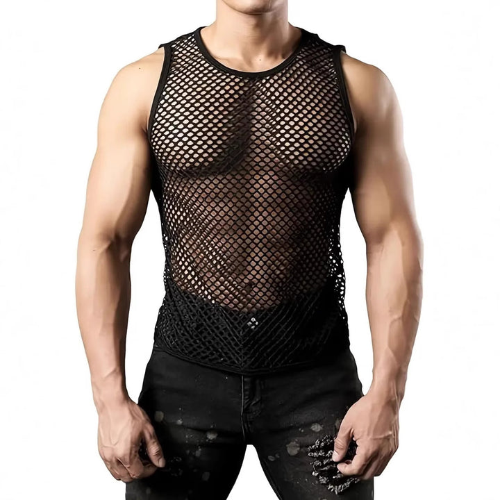 Men's mesh tank top with breathable design and elastic fit Lune London
