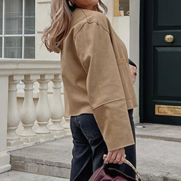 Fashion women's jacket with a minimalist cut and practical pockets Lune London