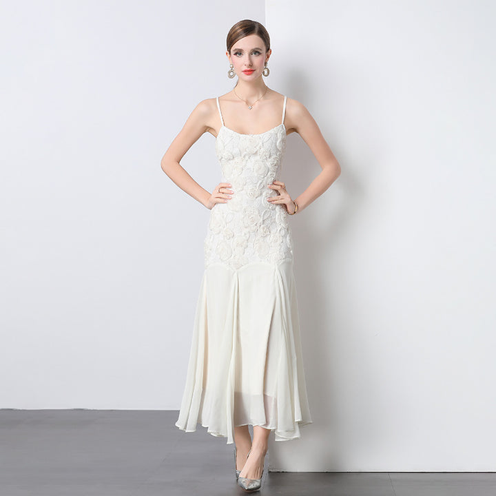 Ladies Elegant Evening Dress Floral Embellished Lune London