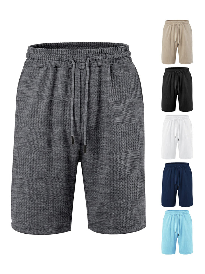 Men's Sporty Shorts with Innovative Texture and Elastic Waistband Lune London