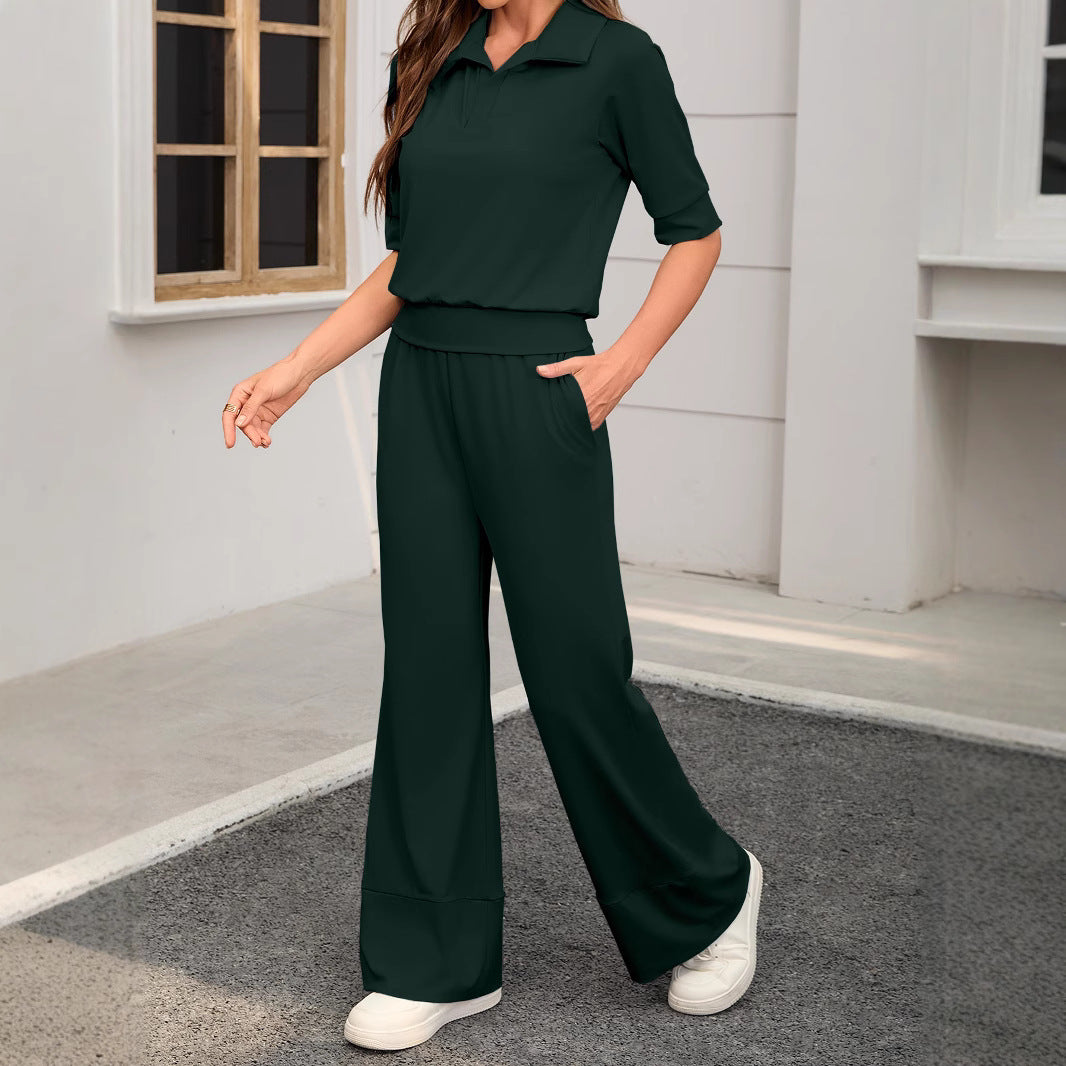 Ensemble de loisirs pour femmes en deux pièces avec coupe décontractée et détails à la mode Chic & Stil