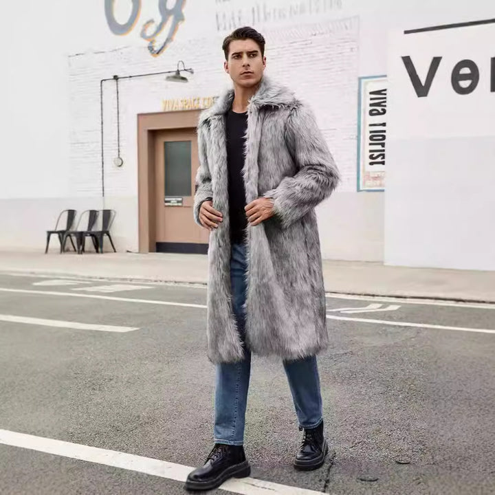 Men's Elegant Faux Fur Coat Lune London