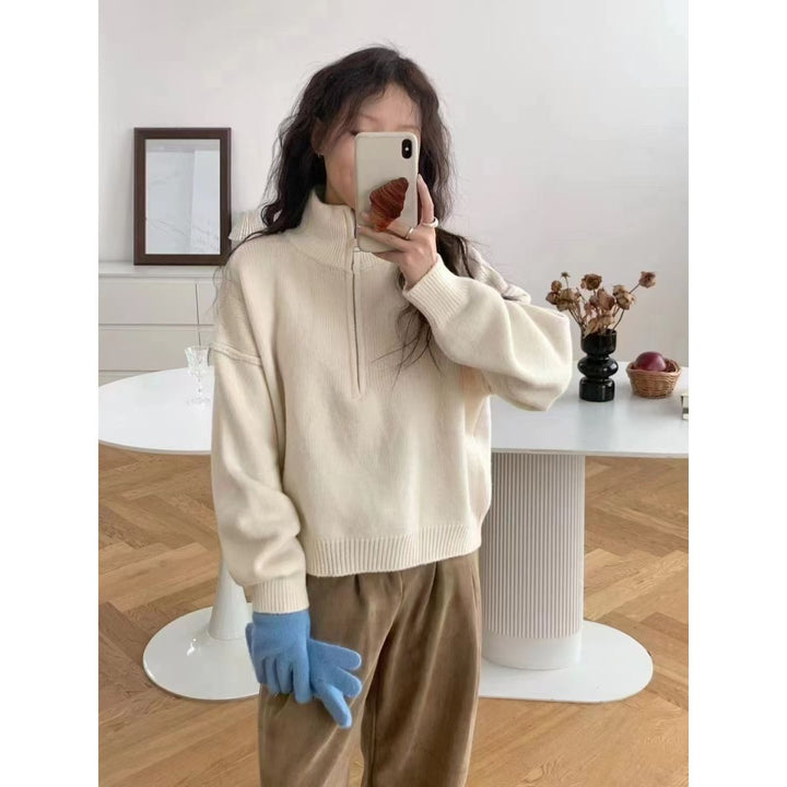 Pull stylé pour femmes avec demi-zip Chic & Stil