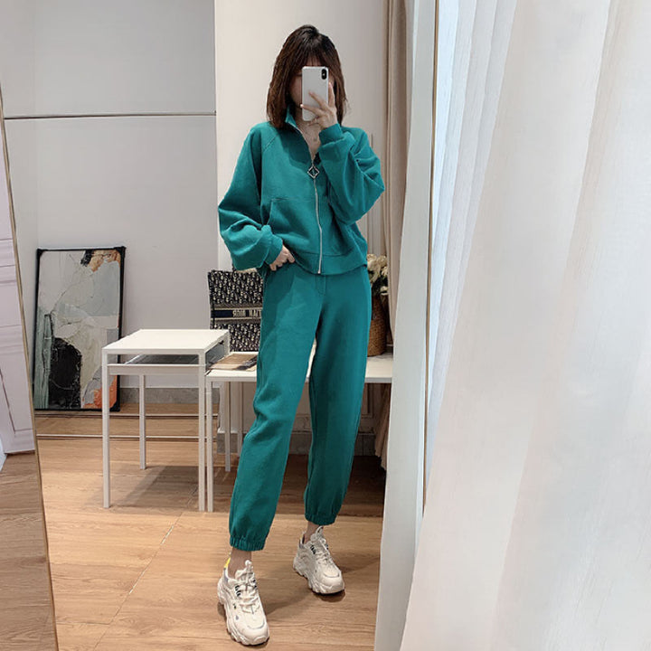 Women's Casual Leisure Set with Relaxed Cut and Practical Pockets Chic & Stil