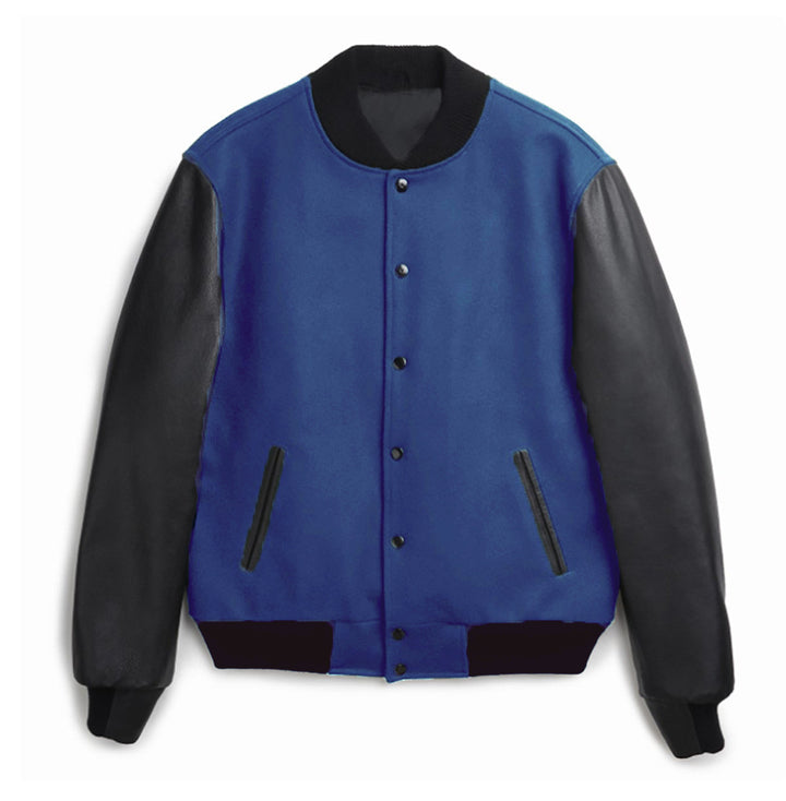Men's leisure bomber jacket with contrast sleeves and practical pockets Lune London