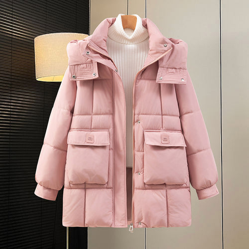 Functional and stylish women's winter jacket with pockets and hood Lune London