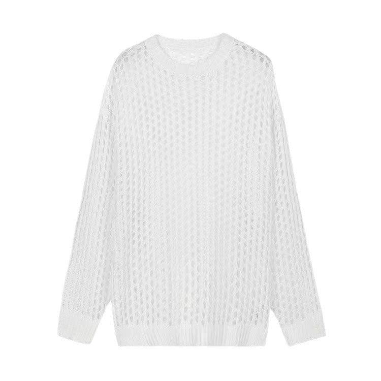 Lightweight knit sweater for women with a trendy mesh structure Lune London