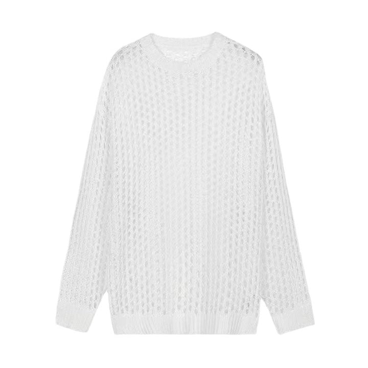 Lightweight knit sweater for women with a trendy mesh structure Lune London
