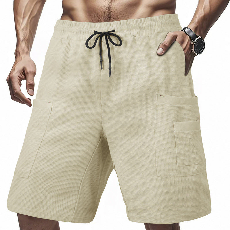 Casual cargo shorts for men with practical side pockets and elastic waist Lune London