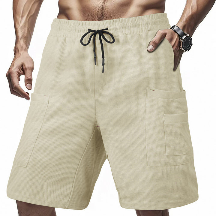 Casual cargo shorts for men with practical side pockets and elastic waist Lune London