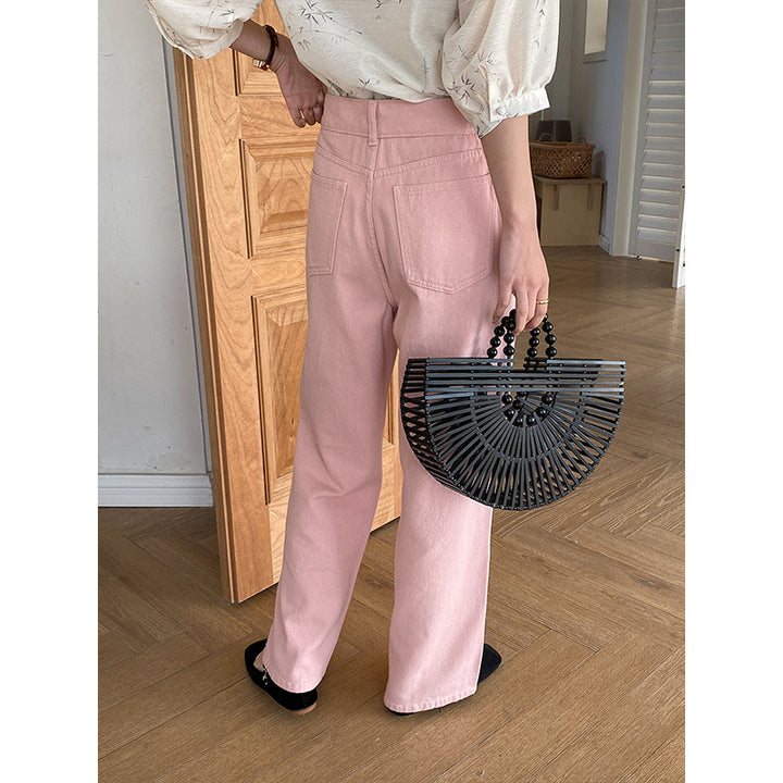 Women's Casual High-Waist Jeans with Wide Leg Chic & Stil