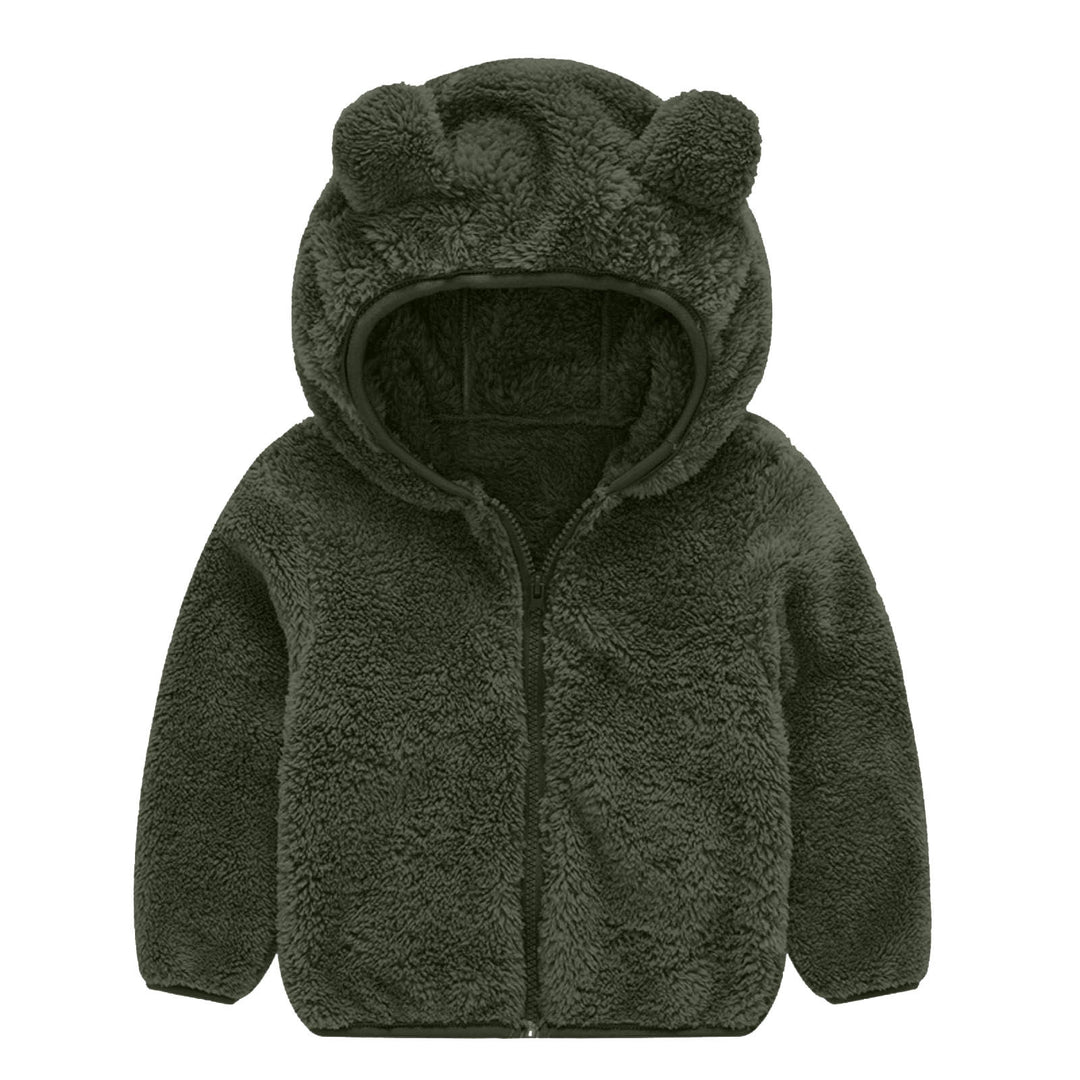 Fleece jacket for women with a cute bear ears design Lune London