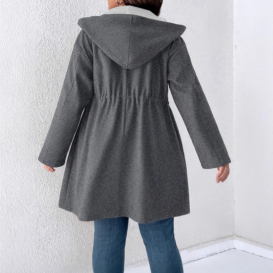 Ladies comfortable transition jacket with hood and drawstring Lune London