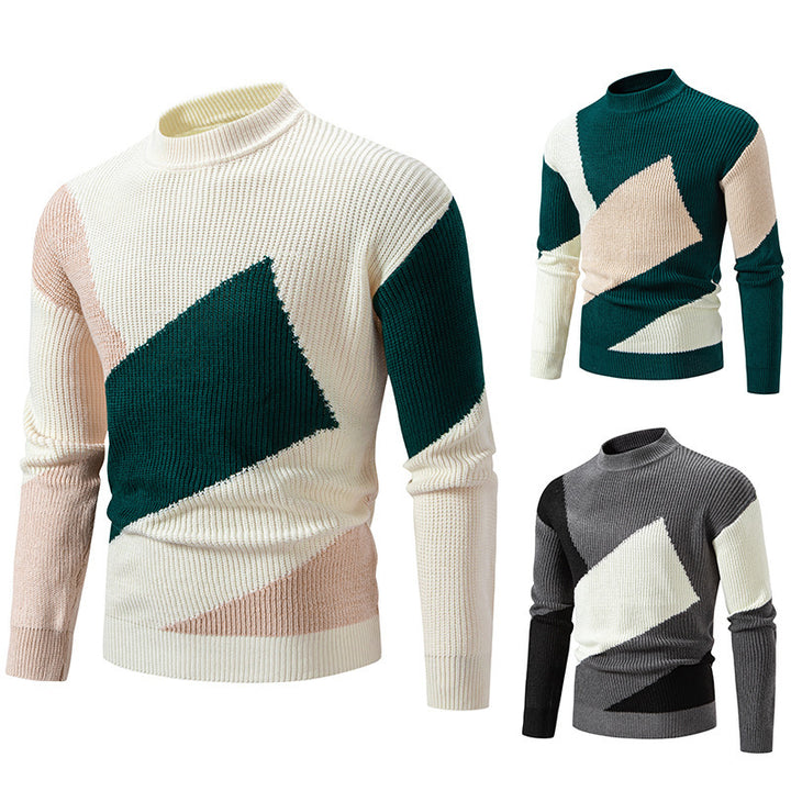 Trendy turtleneck pullover for men with a modern graphic design Lune London